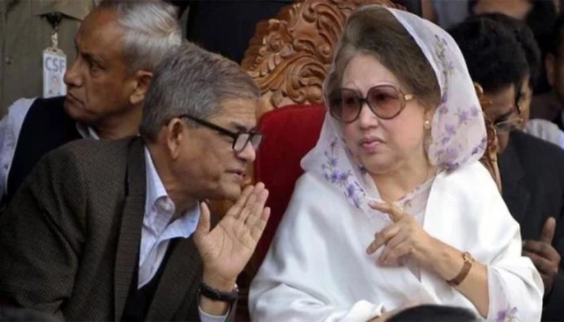 বিএনপির চেয়ারপারসনের সাথে মির্জা ফখরুল ইসলাম আলমগীর।