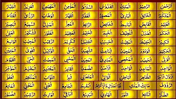 আল্লাহর ৯৯ নামের ফজিলত