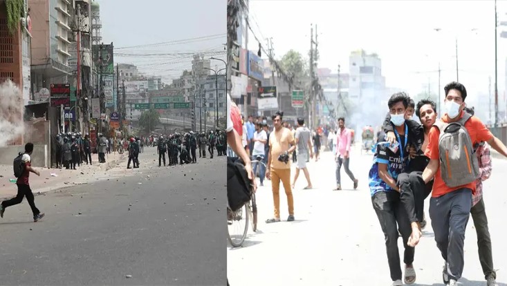 বাড্ডায় শিক্ষার্থী-পুলিশ ধাওয়া-পাল্টা ধাওয়া, ভাঙচুর বাড্ডায় শিক্ষার্থী-পুলিশ ধাওয়া-পাল্টা ধাওয়া, ভাঙচুর