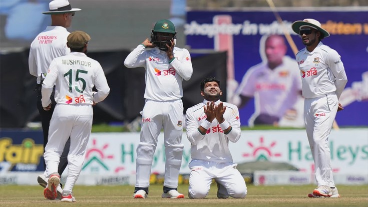 নাঈমের ঘুর্ণিতে শ্রীলঙ্কা অলআউট, বাংলাদেশের লিড নাঈমের ঘুর্ণিতে শ্রীলঙ্কা অলআউট, বাংলাদেশের লিড
