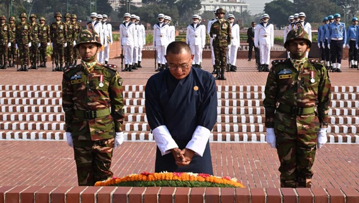 জাতীয় স্মৃতিসৌধে ভুটানের প্রধানমন্ত্রীর শ্রদ্ধা নিবেদন