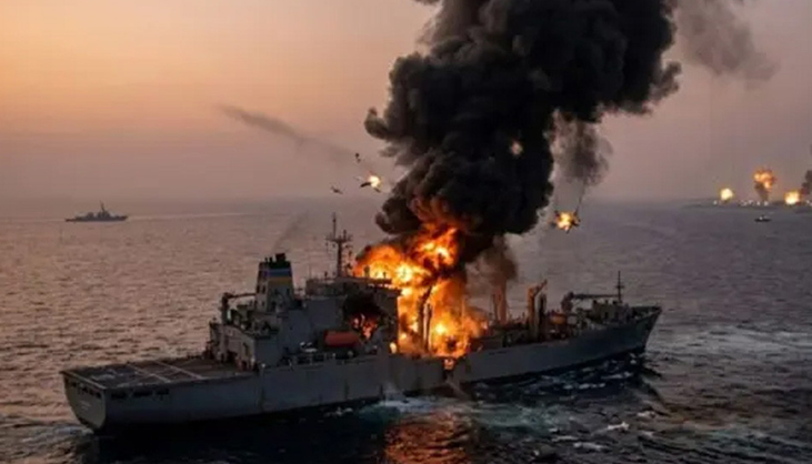 মার্কিন হামলায় ইরানি যুদ্ধজাহাজডুবি, নিহত ৮০