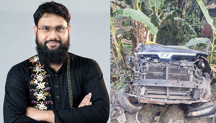 সড়ক দুর্ঘটনার শিকার এমপি মুজাহিদ