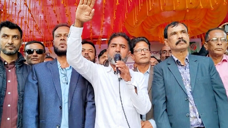 সুনামগঞ্জ-১ আসনে বিএনপি প্রার্থী আনিসুল হকের জনসমাবেশ