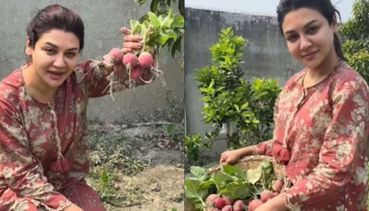 বাগানের মূলা তুলে আনন্দ ভাগ করলেন জয়া আহসান