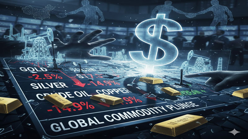 বিশ্ববাজারে সোনা-তেলের দামে বড় ধস