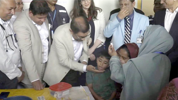 হামের টিকাদান কর্মসূচি উদ্বোধন করলেন স্বাস্থ্যমন্ত্রী