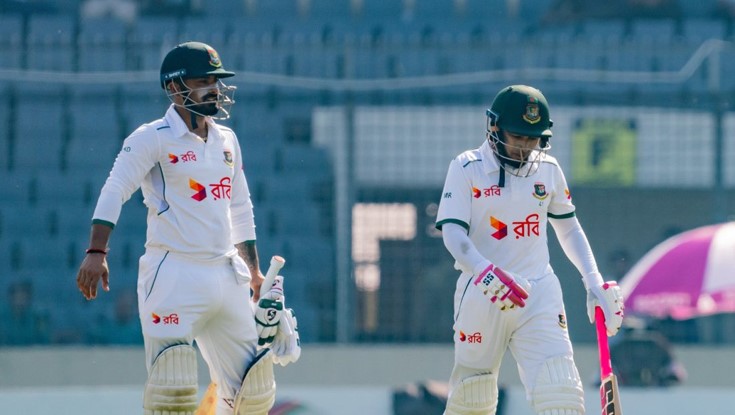 মুশফিক-লিটনের জোড়া সেঞ্চুরিতে রান পাহাড়ে বাংলাদেশ