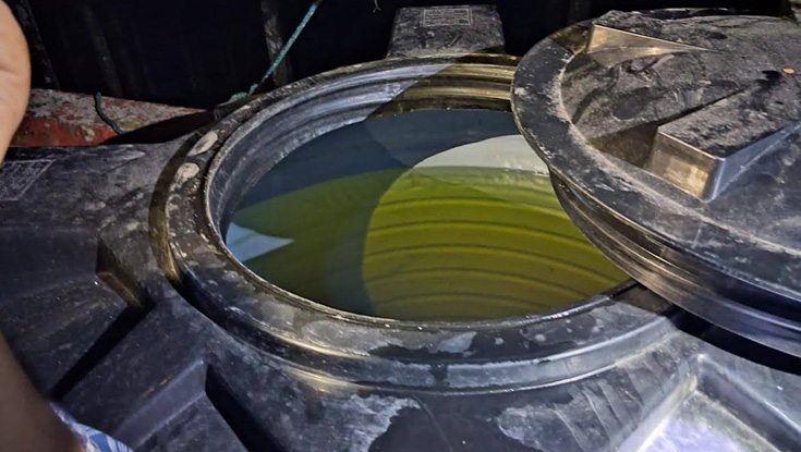 ছাদে পানির ট্যাংকে মিলল ৭৫০ লিটার ডিজেল