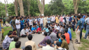 রুয়া নির্বাচন স্থগিতের প্রতিবাদে রাবি ভিসির বাসভবন ঘেরাও