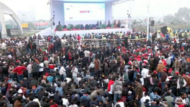 তারেক রহমানের গণসংবর্ধনা: ৩০০ ফিটে জনসমুদ্র