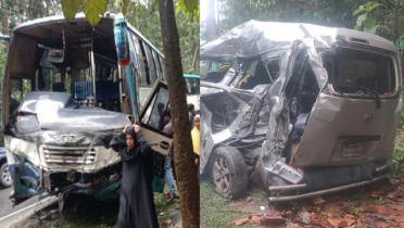বাস-মাইক্রোবাস সংঘর্ষে একই পরিবারের পাঁচজন নিহত