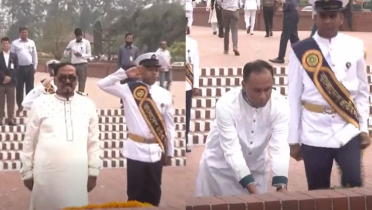 জাতীয় স্মৃতিসৌধে স্পিকার-ডেপুটি স্পিকারের শ্রদ্ধা