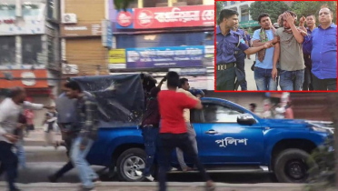 আইভীকে বহনকারী পুলিশের গাড়িতে হামলা