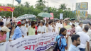 খুবির অধীনে মৎস্য-বীজ খামারের দাবিতে মানববন্ধন