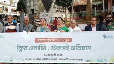 ক্লিন এনার্জি, টেকসই ভবিষ্যৎ প্রতিপাদ্যে রাঙামাটিতে মানববন্ধন