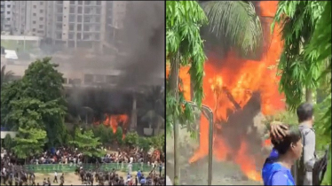 উত্তরায় প্রশিক্ষণ বিমান বিধ্বস্ত, পাইলট নিহত, আহত অনেক