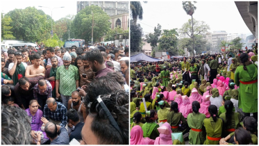 নার্সিং-জবি শিক্ষার্থীদের অবরোধে অচল ঢাকা