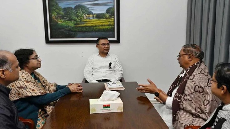 তারেক রহমানের সঙ্গে বিপ্লবী ওয়ার্কার্স পার্টির নেতাদের সাক্ষাৎ