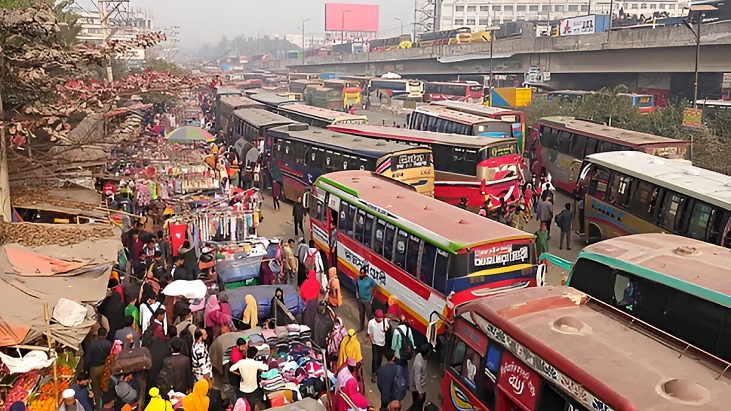 নির্বাচন ঘিরে নাড়ির টানে শহর ছাড়ছে মানুষ