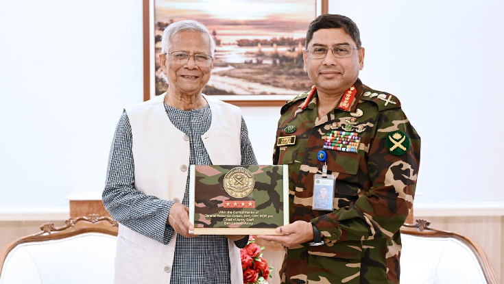 সেনাপ্রধানকে ধন্যবাদ জানালেন প্রধান উপদেষ্টা