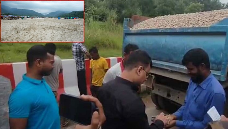 ৩৫ হাজার ঘনফুট পাথর উদ্ধার, ৭০ ট্রাক আটক