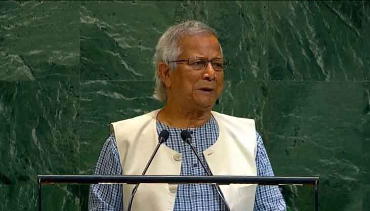 জাতিসংঘ অধিবেশনে ভাষণ দিচ্ছেন প্রধান উপদেষ্টা