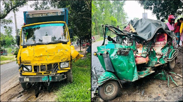 কাভার্ডভ্যান চাপায় একই পরিবারের তিনজনসহ নিহত ৪ কাভার্ডভ্যান চাপায় একই পরিবারের তিনজনসহ নিহত ৪