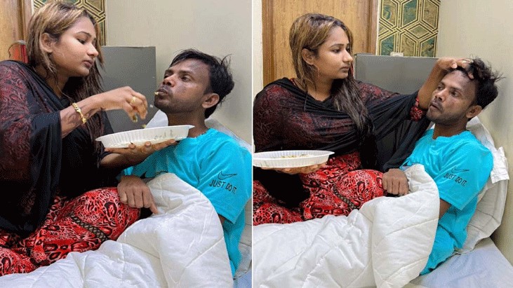 হিরো আলমের যত্নে ব্যস্ত রিয়া মনি হিরো আলমের যত্নে ব্যস্ত রিয়া মনি
