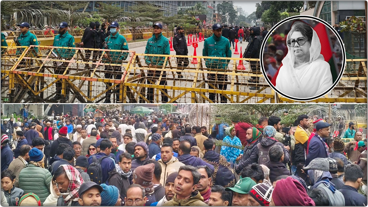 চিরনিদ্রায় ‘আপসহীন’ খালেদা জিয়া, এভারকেয়ারে শোকাতুর মানুষের ভিড়