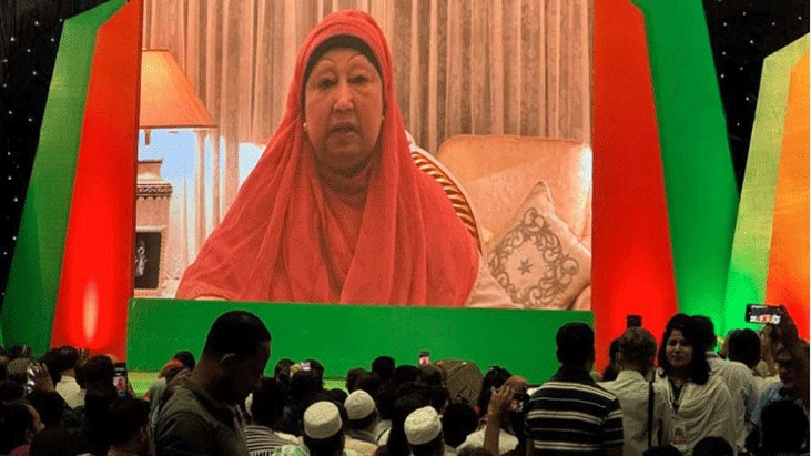 গণতন্ত্র প্রতিষ্ঠায় ঐক্য বজায় রাখার আহবান খালেদা জিয়ার