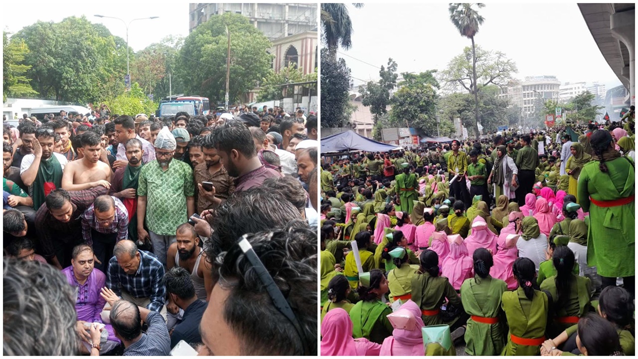 নার্সিং-জবি শিক্ষার্থীদের অবরোধে অচল ঢাকা নার্সিং-জবি শিক্ষার্থীদের অবরোধে অচল ঢাকা