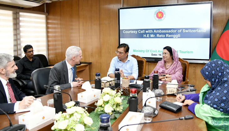বাংলাদেশের বিমান খাতে কাজ করবে সুইজারল্যান্ড