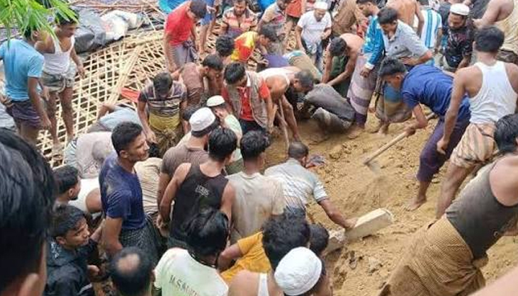 রোহিঙ্গা ক্যাম্পে পাহাড়ধসে নিহত বেড়ে ৮