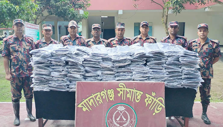 সীমান্তে বিজিবির অভিযান, ২০ লাখ টাকার পণ্য জব্দ