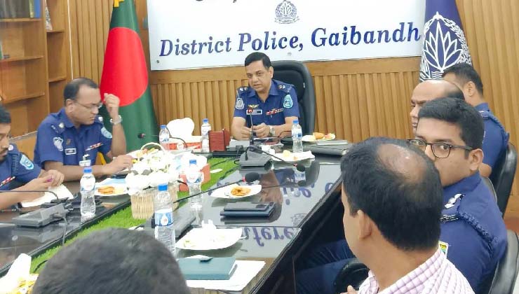 রথযাত্রার নিরাপত্তা জোরদারে গাইবান্ধায় পুলিশের মতবিনিময়
