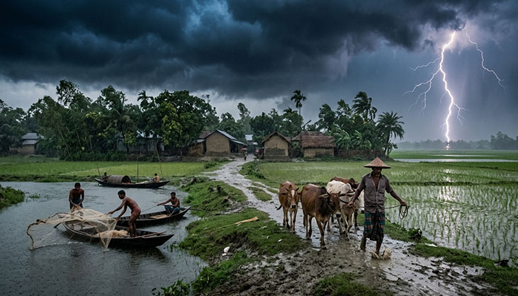 ৮ জেলায় বজ্রাঘাতে নিহত ১৩