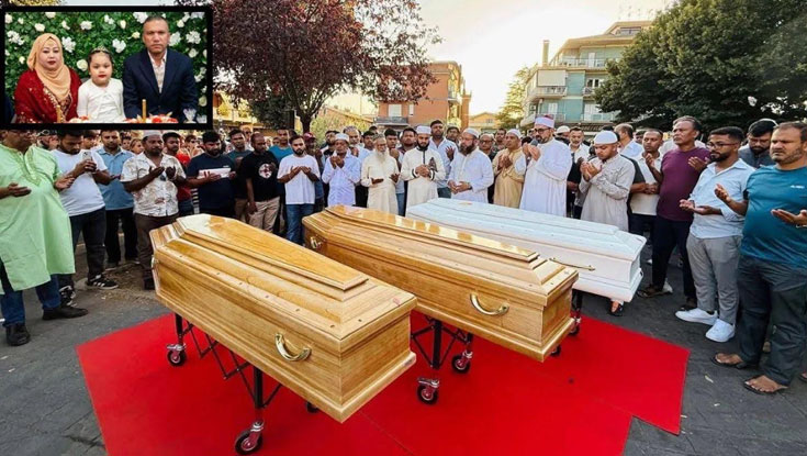 রোমে স্ত্রী-কন্যাসহ নোয়াখালীর বাবুলকে হত্যা, দেশে এলো ৩ মরদেহ