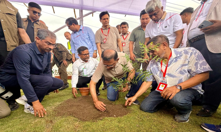 গাছ লাগাচ্ছেন প্রধানমন্ত্রী
