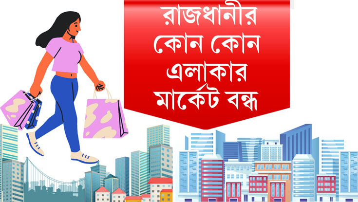বৃহস্পতিবার রাজধানীর যেসব এলাকায় মার্কেট বন্ধ