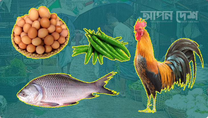 কাঁচা মরিচের দাম কমলেও ডিমের দাম বাড়তি
