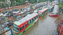 রাজধানীতে টানা বৃষ্টি, তীব্র যানজটে ভোগান্তি