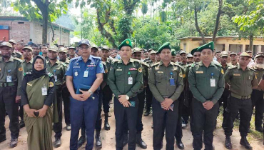 বোদায় ৯৬ পূজামণ্ডপের নিরাপত্তায় আনসার-ভিডিপি