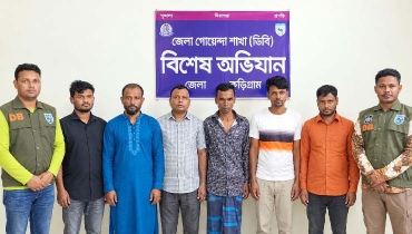 নগদ টাকাসহ ৬ জুয়াড়ি আটক