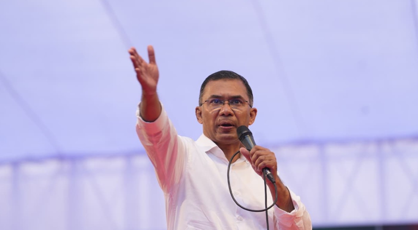 নির্বাচনী প্রচারণায় তারেক রহমান। 